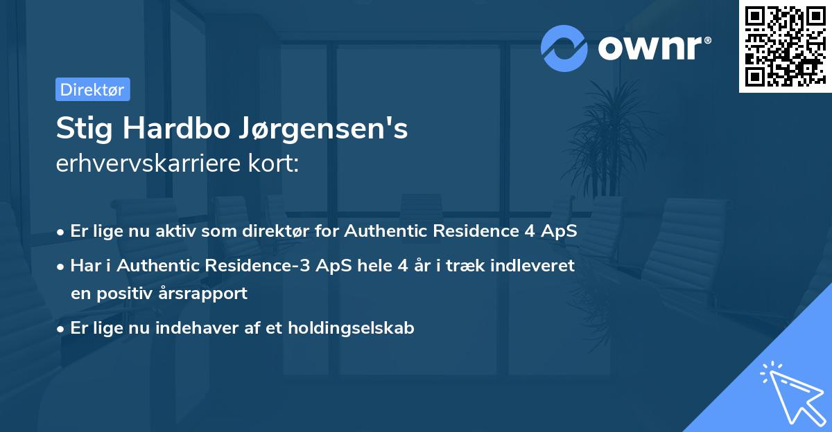 Stig Hardbo Jørgensen's erhvervskarriere kort