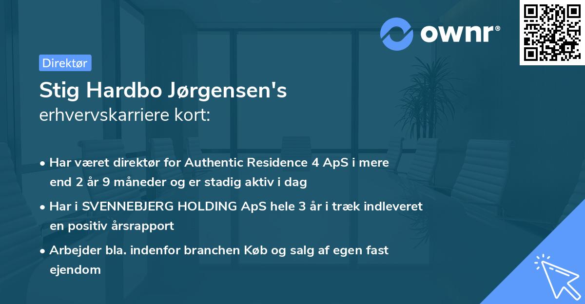 Stig Hardbo Jørgensen's erhvervskarriere kort