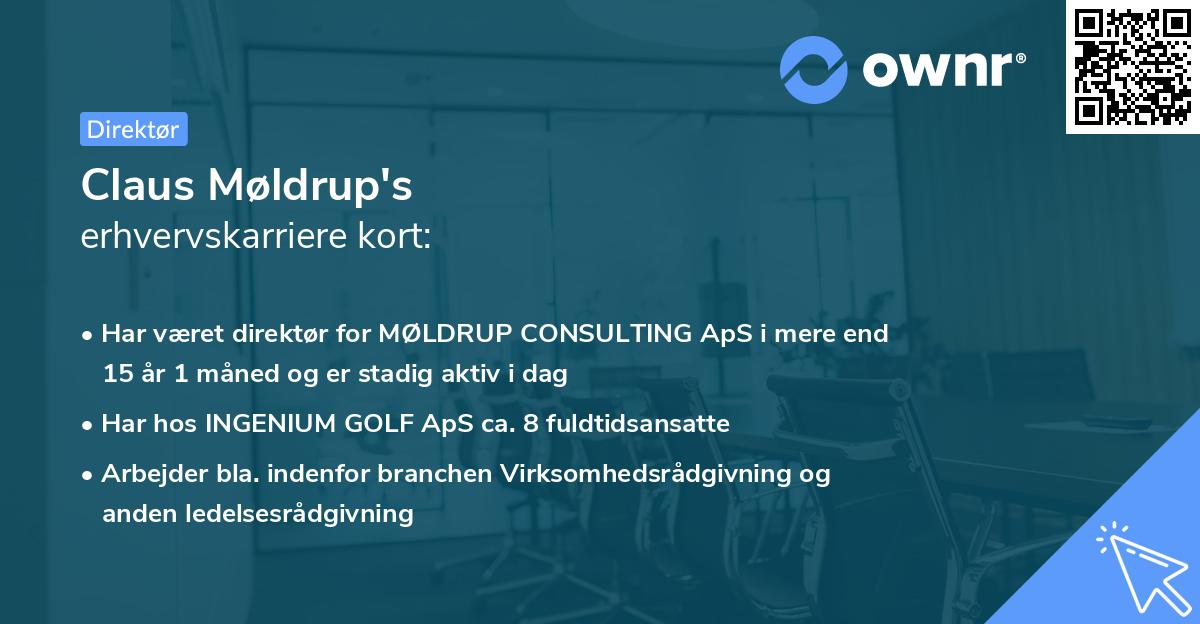 Claus Møldrup's erhvervskarriere kort