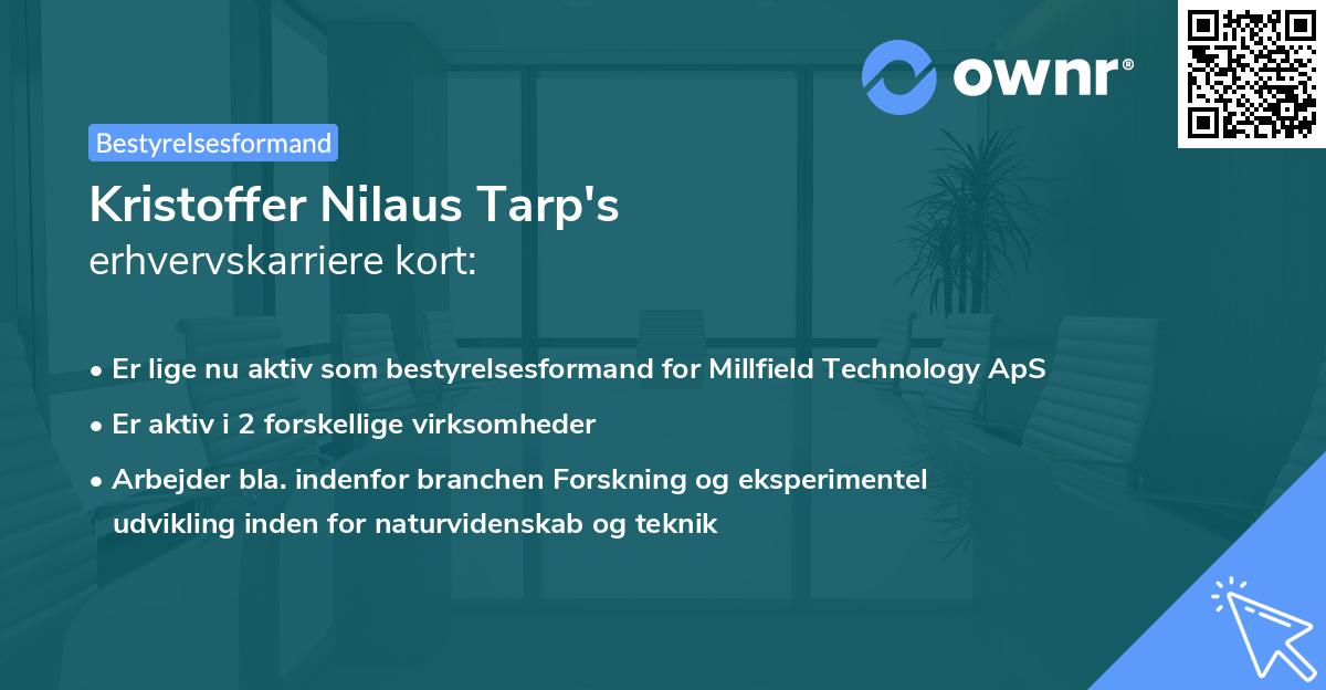 Kristoffer Nilaus Tarp's erhvervskarriere kort