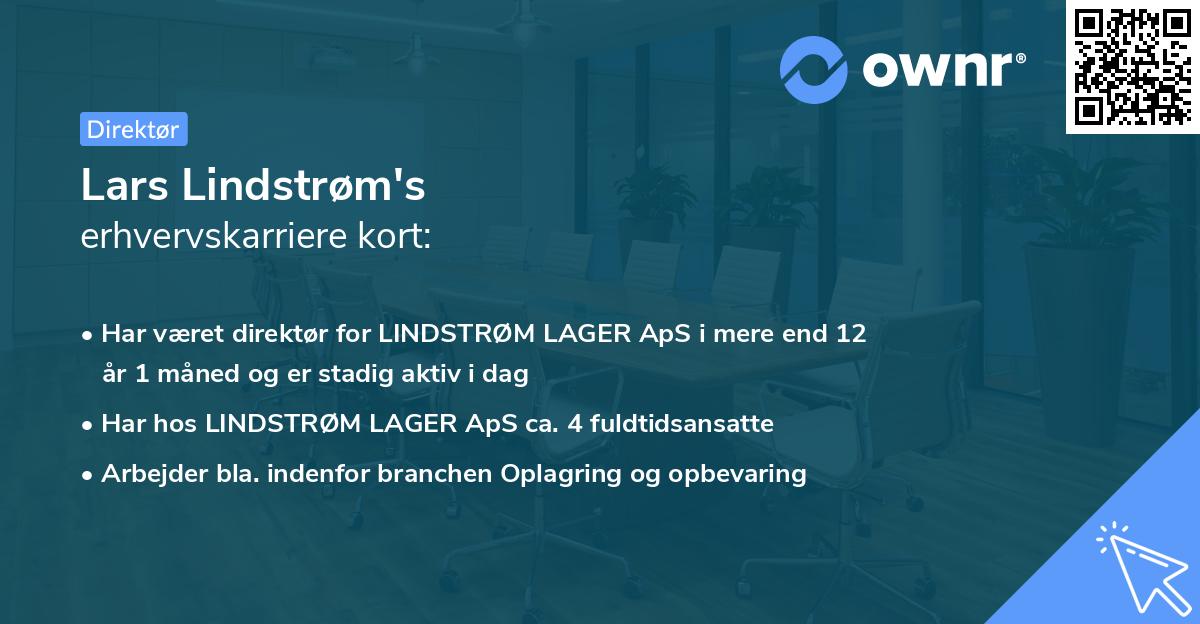 Lars Lindstrøm's erhvervskarriere kort