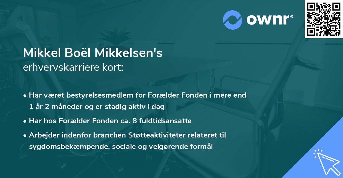 Mikkel Boël Mikkelsen's erhvervskarriere kort