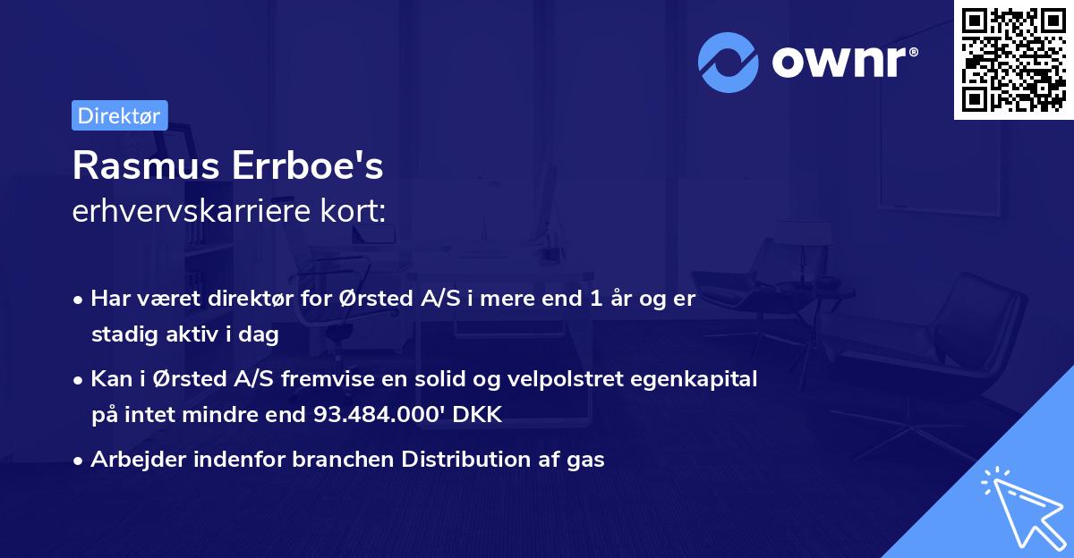 Rasmus Errboe's erhvervskarriere kort