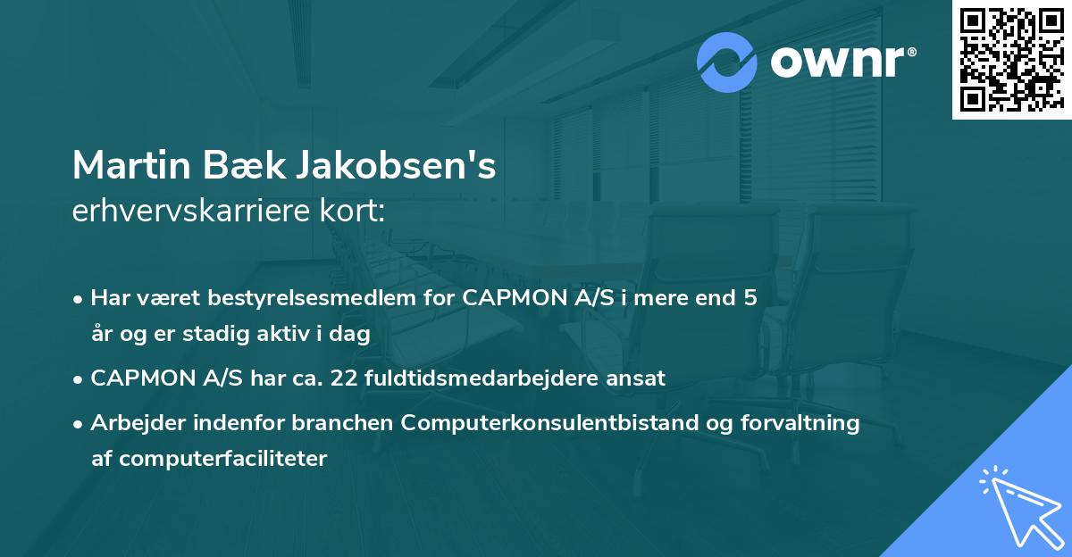 Martin Bæk Jakobsen's erhvervskarriere kort