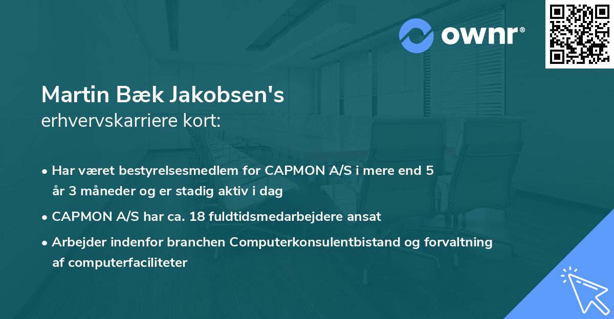Martin Bæk Jakobsen's erhvervskarriere kort