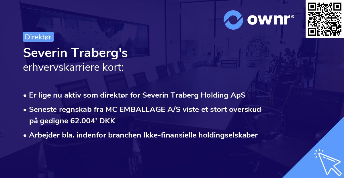 Severin Traberg's erhvervskarriere kort