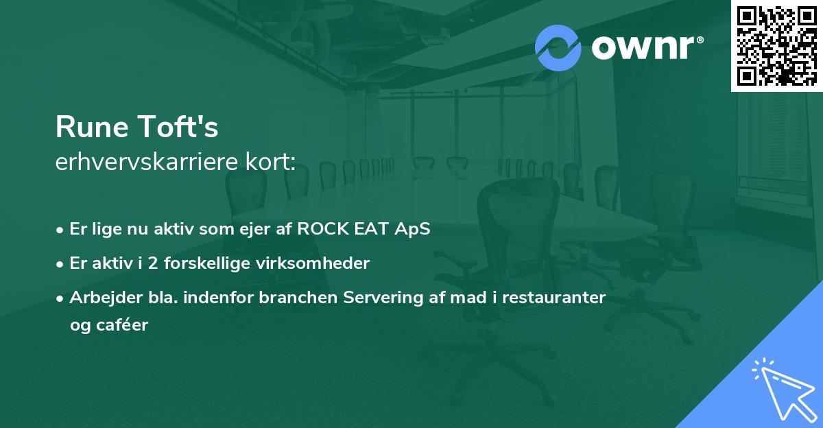 Rune Toft's erhvervskarriere kort