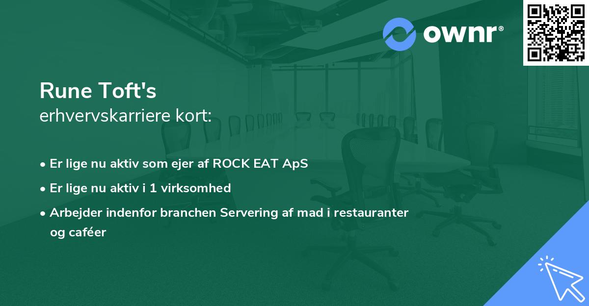 Rune Toft's erhvervskarriere kort