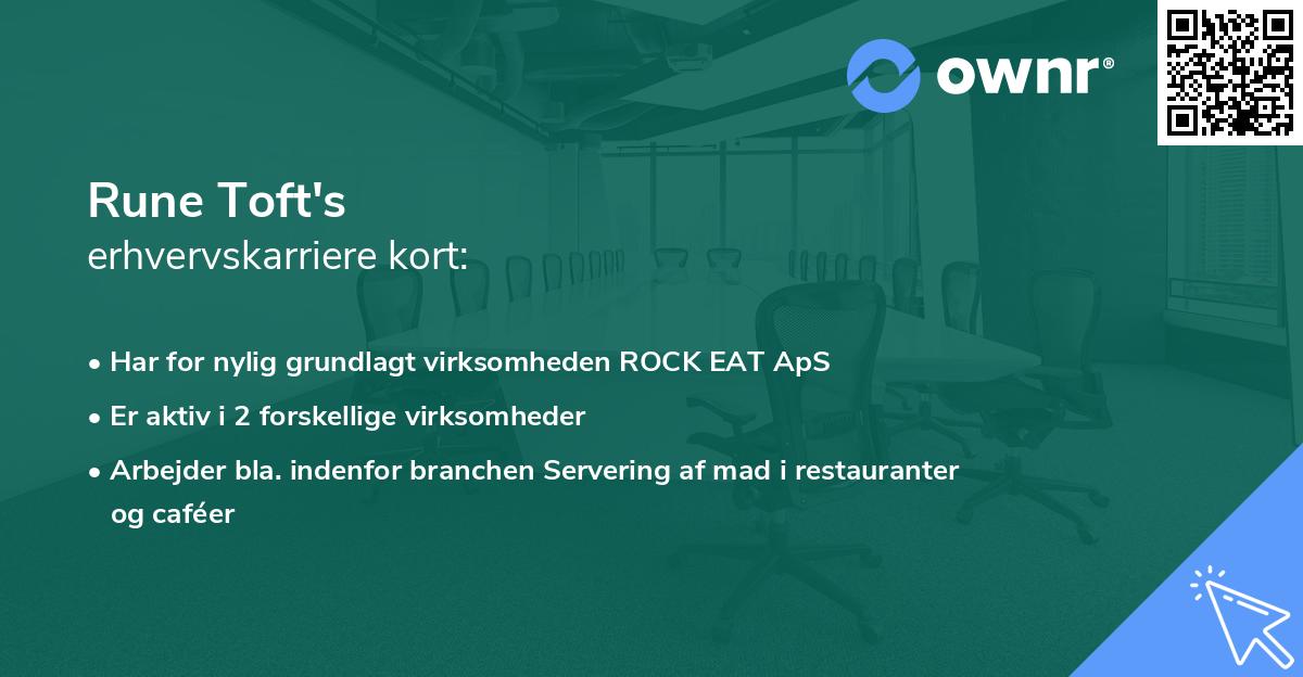 Rune Toft's erhvervskarriere kort