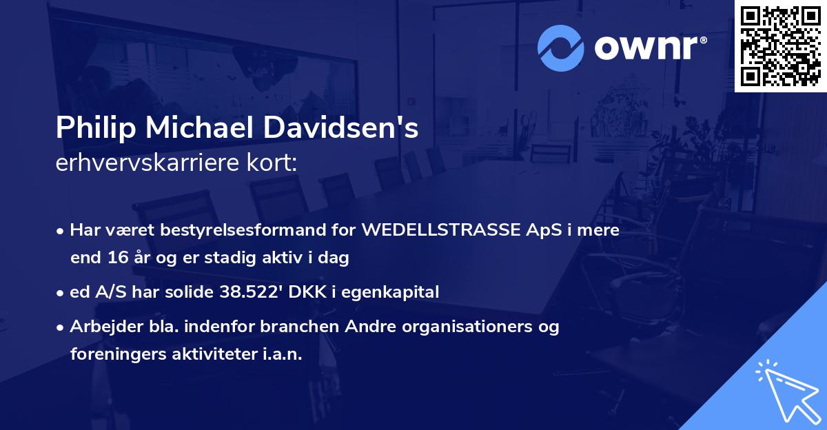 Philip Michael Davidsen's erhvervskarriere kort