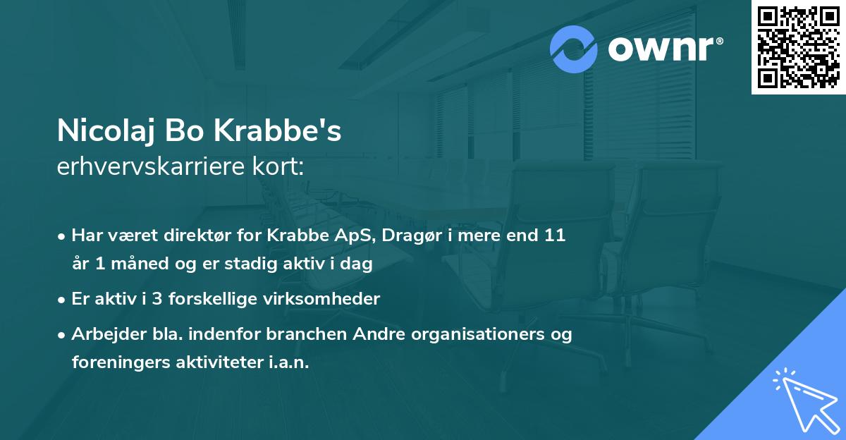Nicolaj Bo Krabbe's erhvervskarriere kort