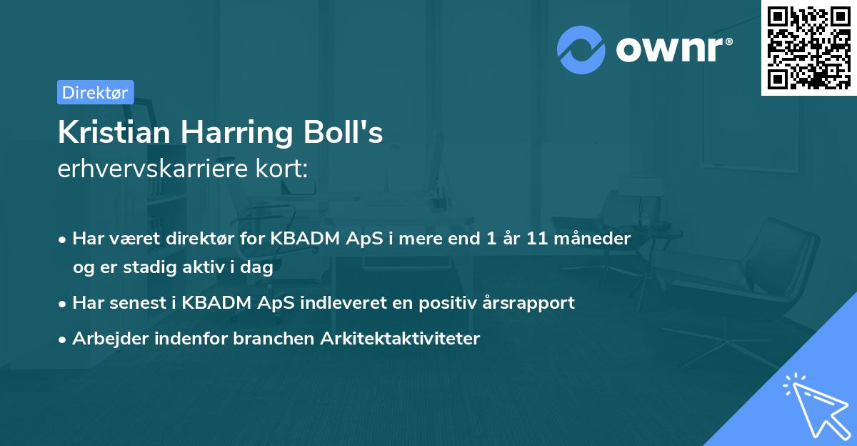 Kristian Harring Boll's erhvervskarriere kort