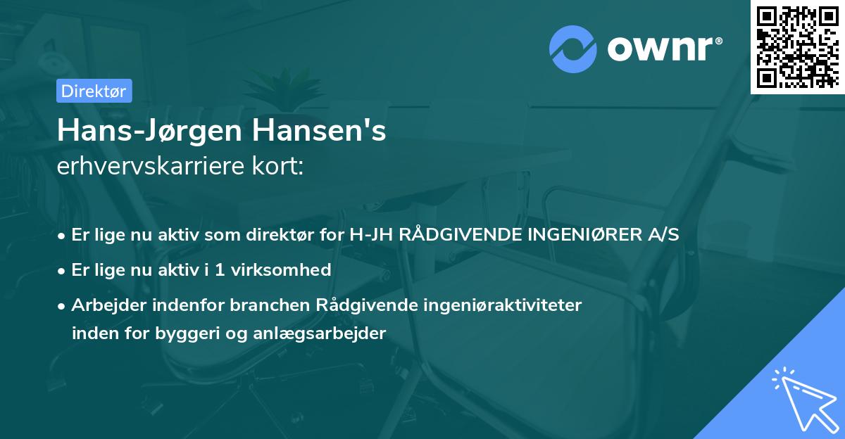 Hans-Jørgen Hansen's erhvervskarriere kort