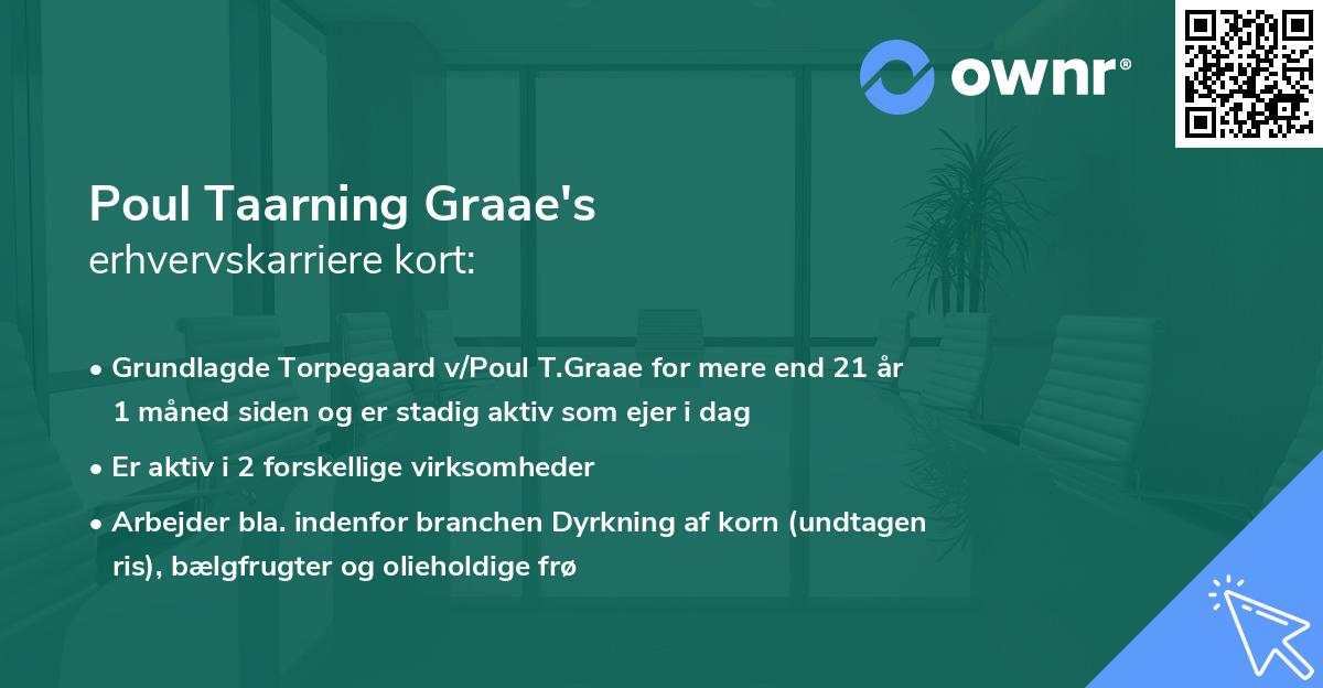 Poul Taarning Graae's erhvervskarriere kort