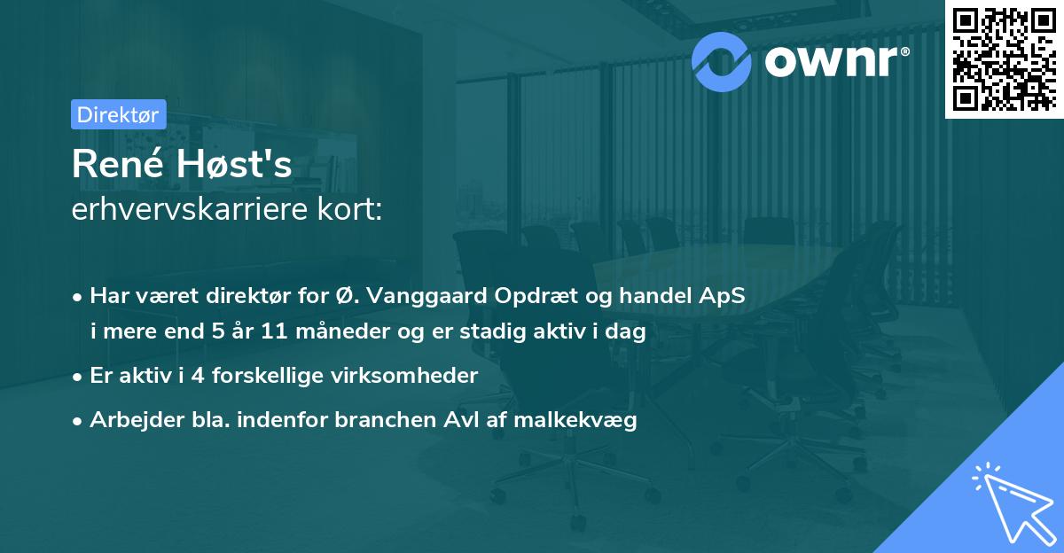René Høst's erhvervskarriere kort