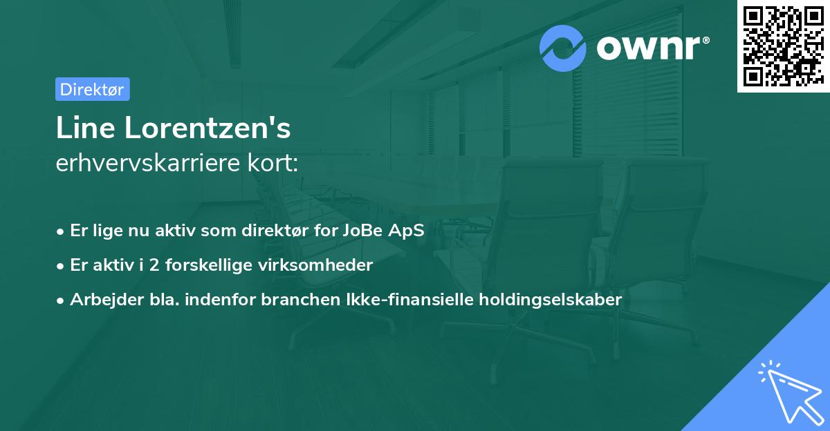 Line Lorentzen's erhvervskarriere kort