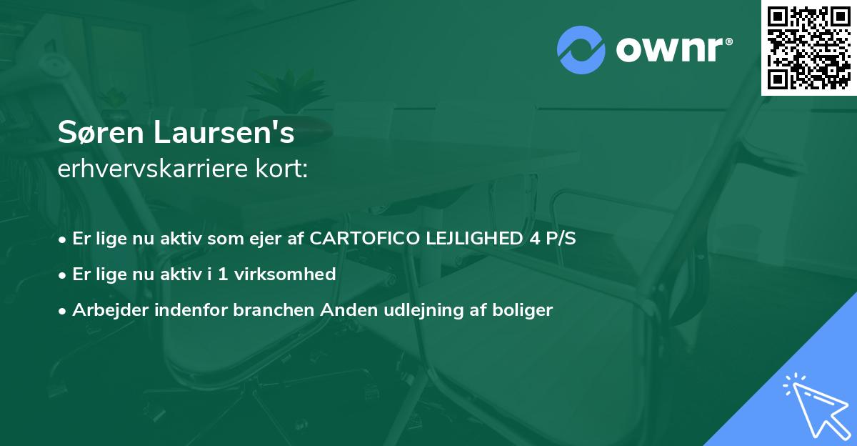 Søren Laursen's erhvervskarriere kort