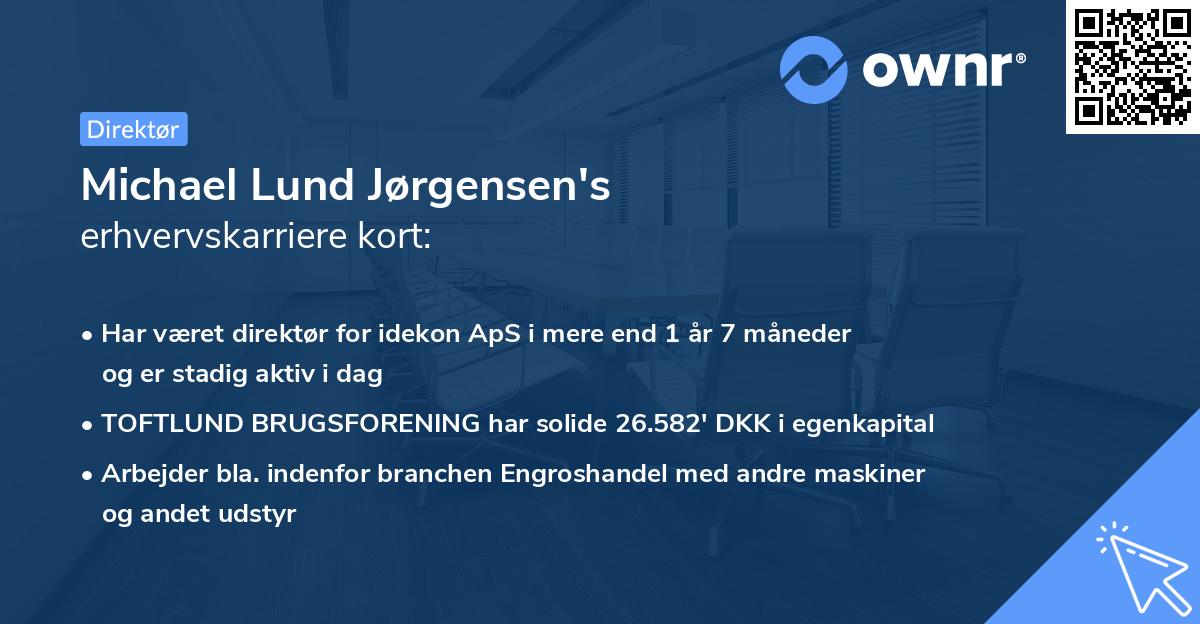 Michael Lund Jørgensen's erhvervskarriere kort