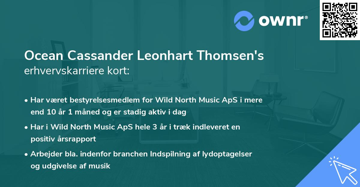 Ocean Cassander Leonhart Thomsen's erhvervskarriere kort