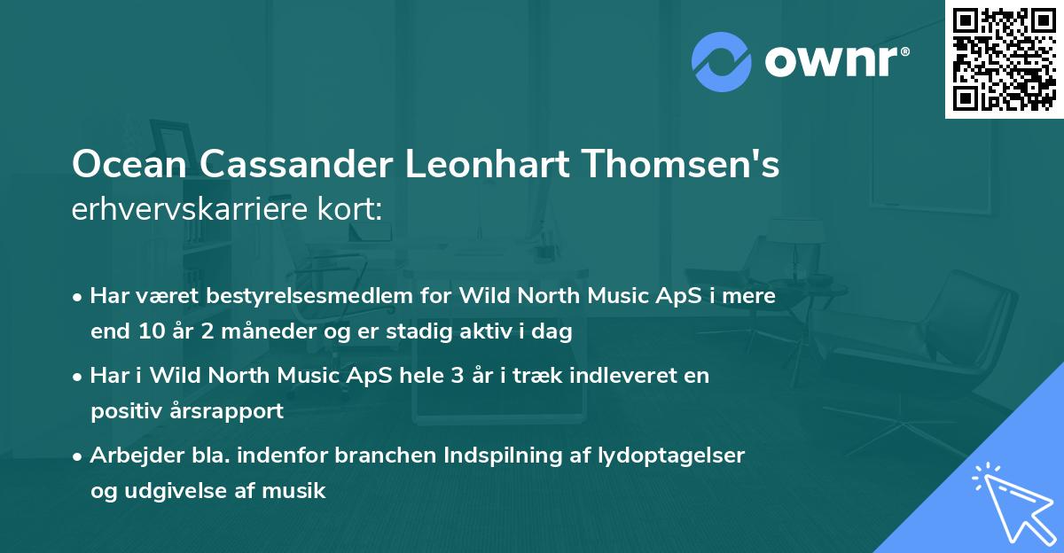 Ocean Cassander Leonhart Thomsen's erhvervskarriere kort