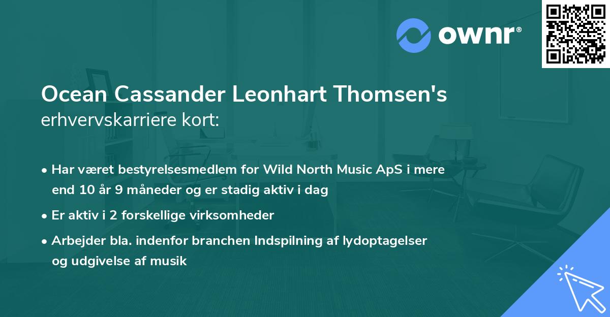 Ocean Cassander Leonhart Thomsen's erhvervskarriere kort