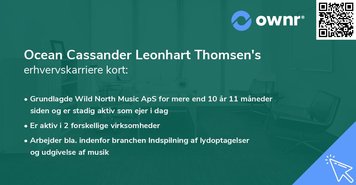 Ocean Cassander Leonhart Thomsen's erhvervskarriere kort