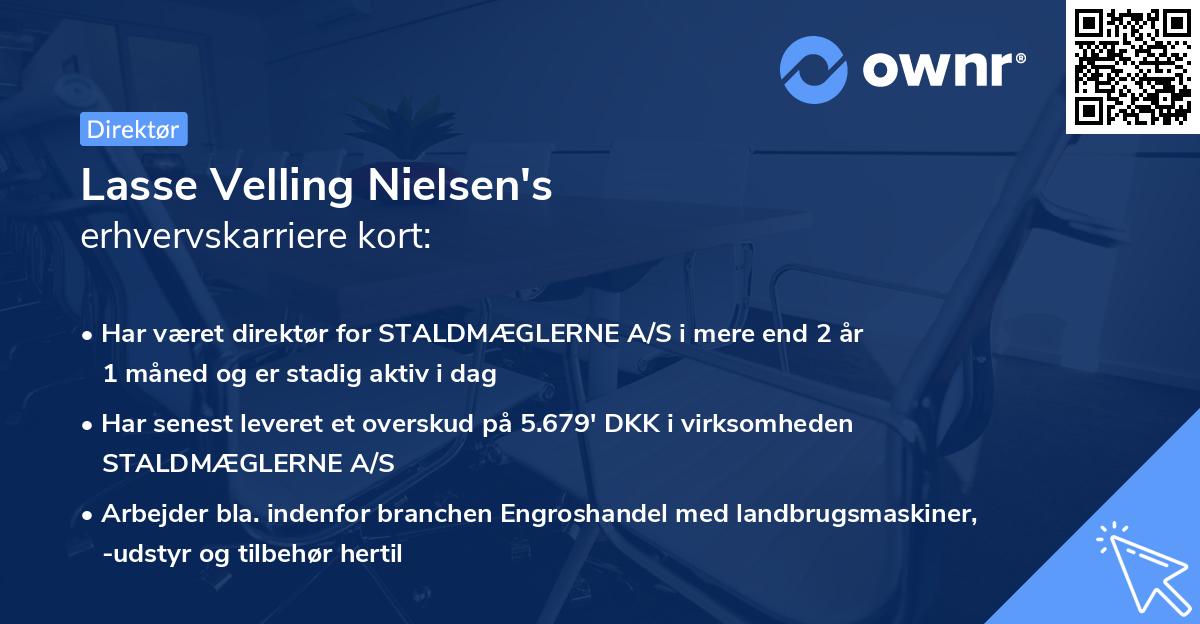 Lasse Velling Nielsen's erhvervskarriere kort