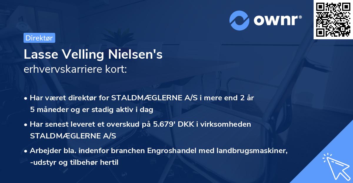 Lasse Velling Nielsen's erhvervskarriere kort