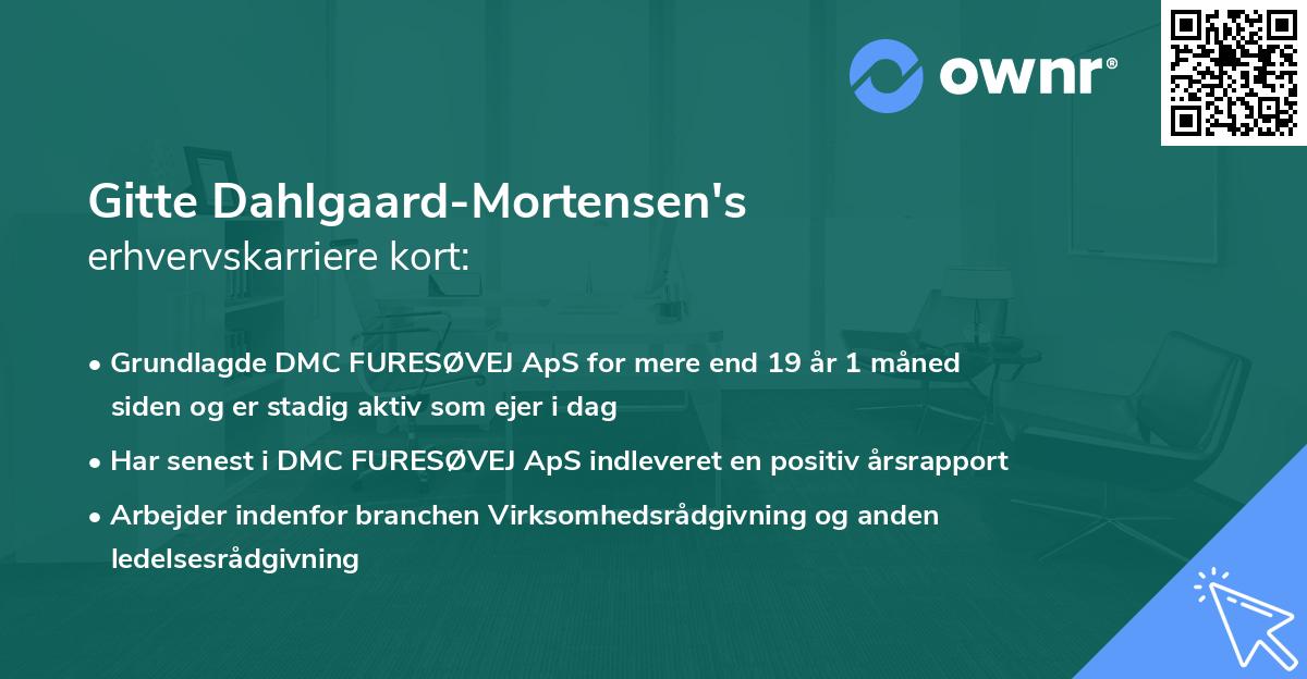 Gitte Dahlgaard-Mortensen's erhvervskarriere kort