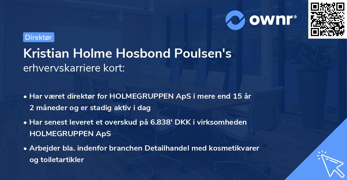 Kristian Holme Hosbond Poulsen's erhvervskarriere kort