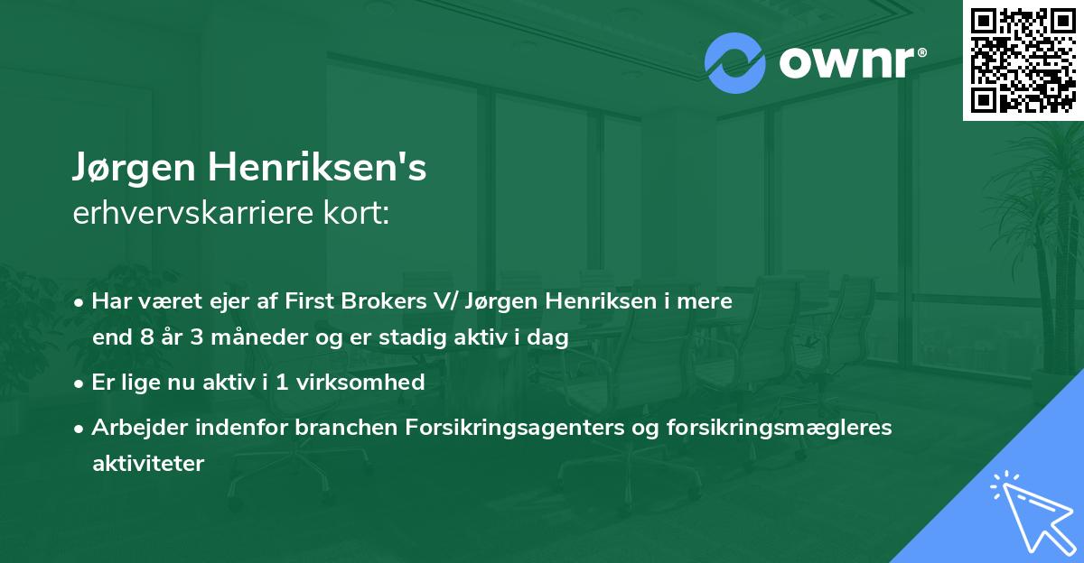 Jørgen Henriksen's erhvervskarriere kort