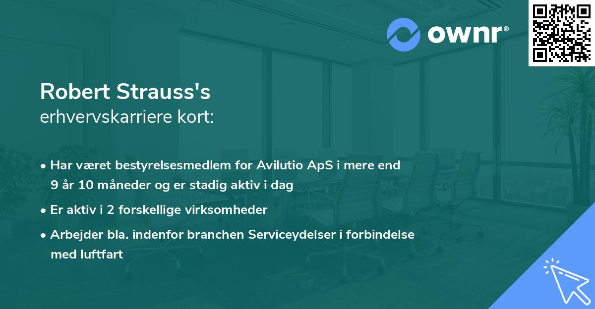 Robert Strauss's erhvervskarriere kort