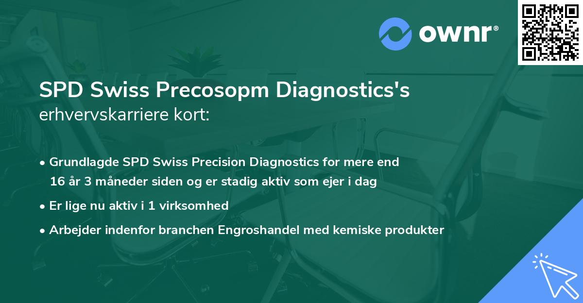 SPD Swiss Precosopm Diagnostics's erhvervskarriere kort