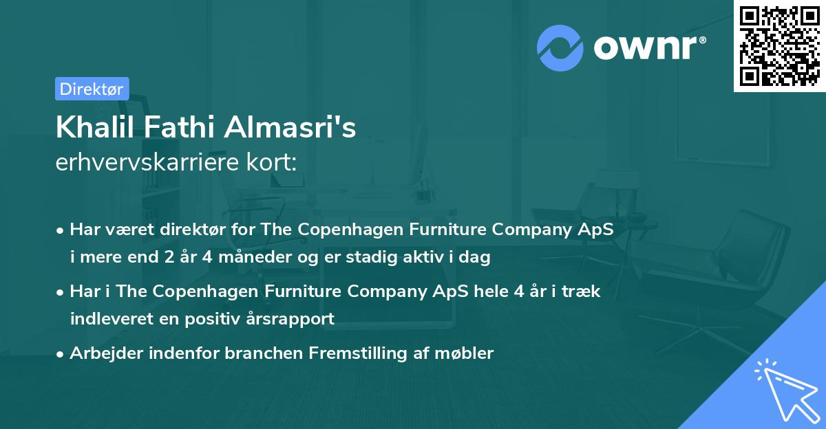 Khalil Fathi Almasri's erhvervskarriere kort