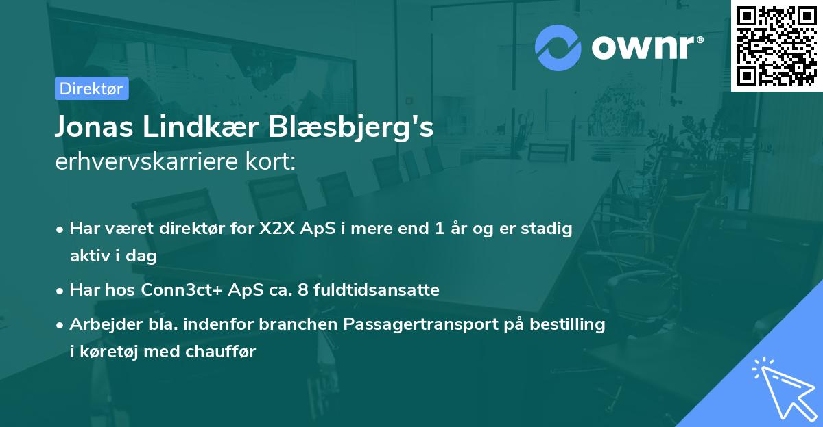 Jonas Lindkær Blæsbjerg's erhvervskarriere kort