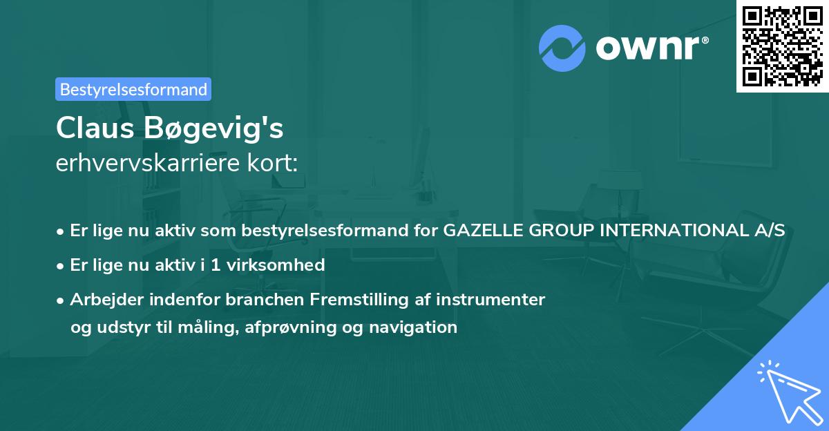 Claus Bøgevig's erhvervskarriere kort