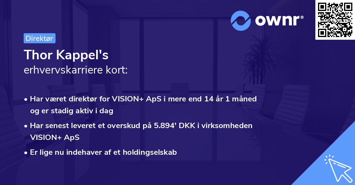 Thor Kappel's erhvervskarriere kort