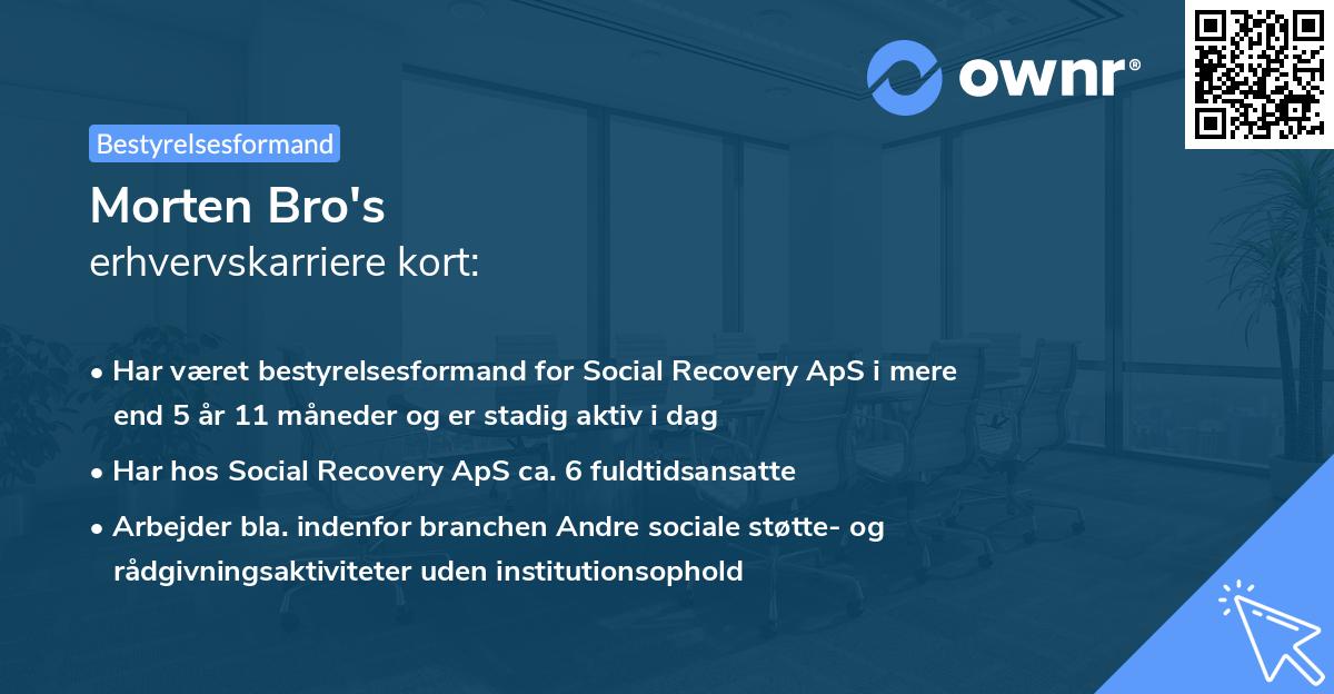 Morten Bro's erhvervskarriere kort