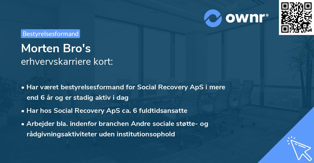 Morten Bro's erhvervskarriere kort