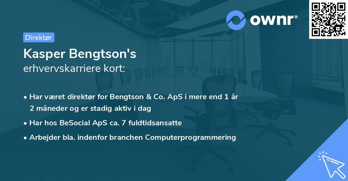 Kasper Bengtson's erhvervskarriere kort