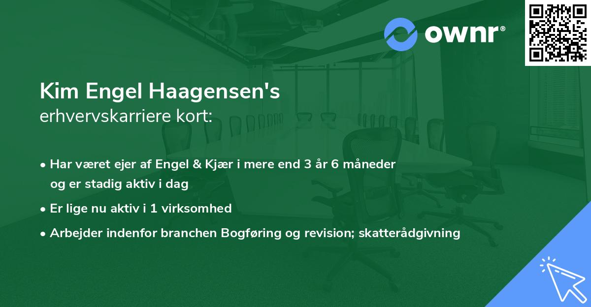 Kim Engel Haagensen's erhvervskarriere kort
