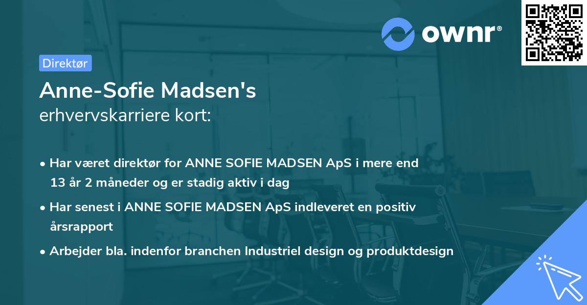 Anne-Sofie Madsen's erhvervskarriere kort