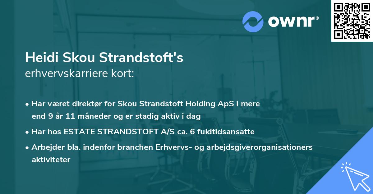 Heidi Skou Strandstoft's erhvervskarriere kort