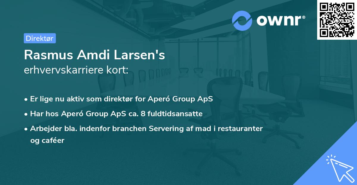 Rasmus Amdi Larsen's erhvervskarriere kort