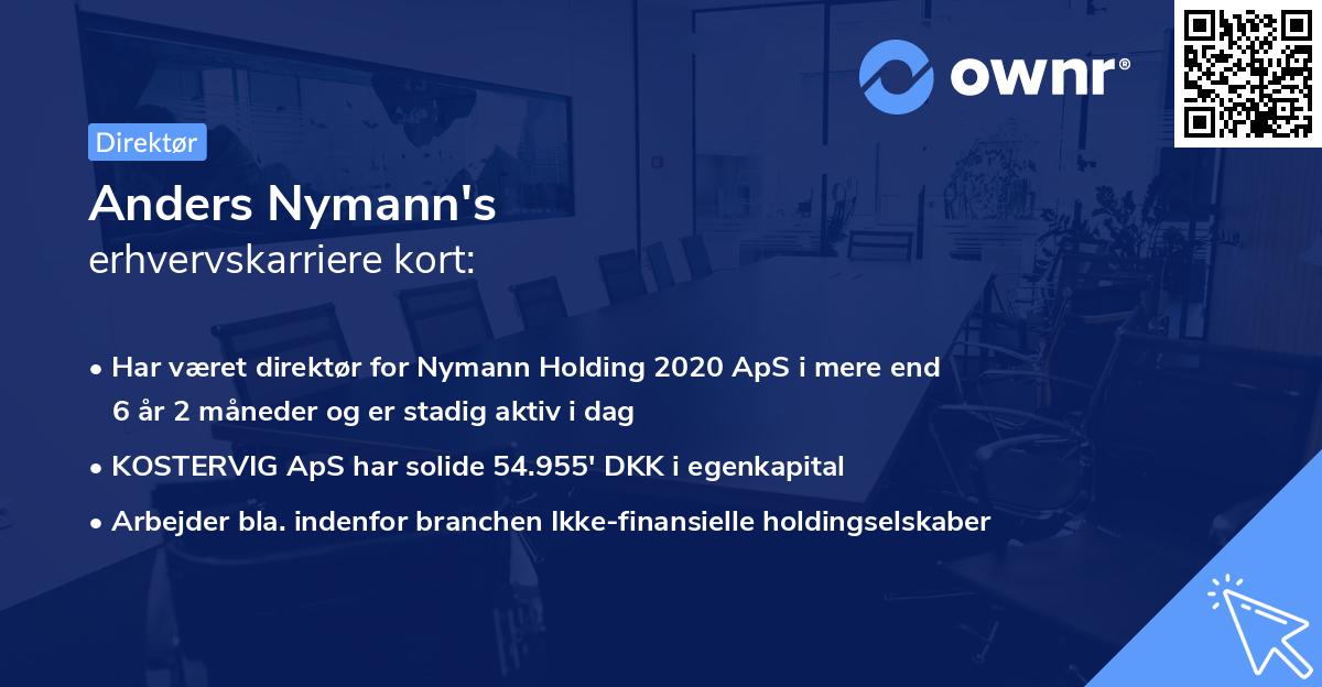 Anders Nymann's erhvervskarriere kort