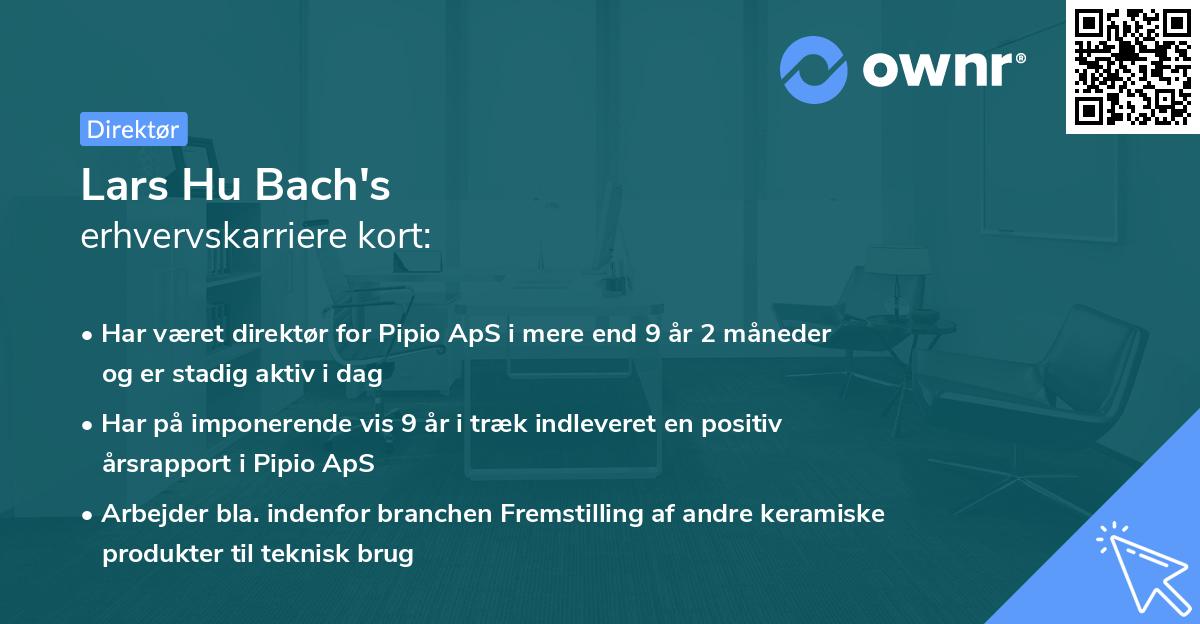 Lars Hu Bach's erhvervskarriere kort