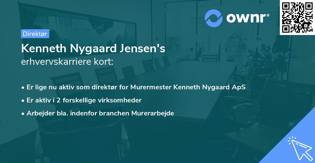 Kenneth Nygaard Jensen's erhvervskarriere kort