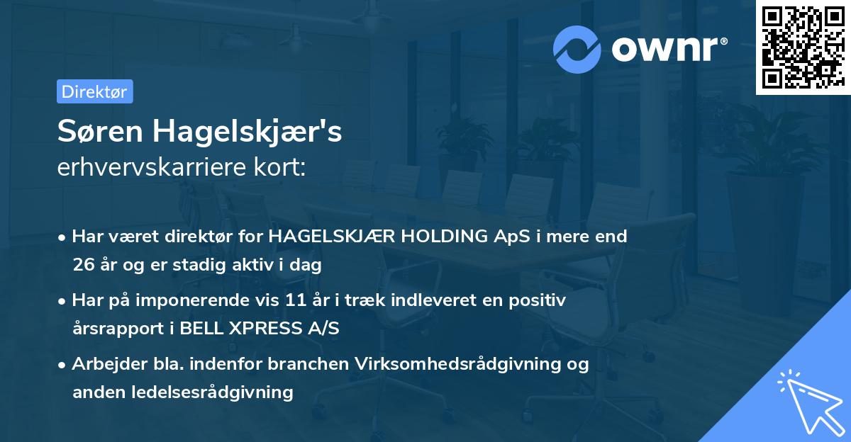Søren Hagelskjær's erhvervskarriere kort