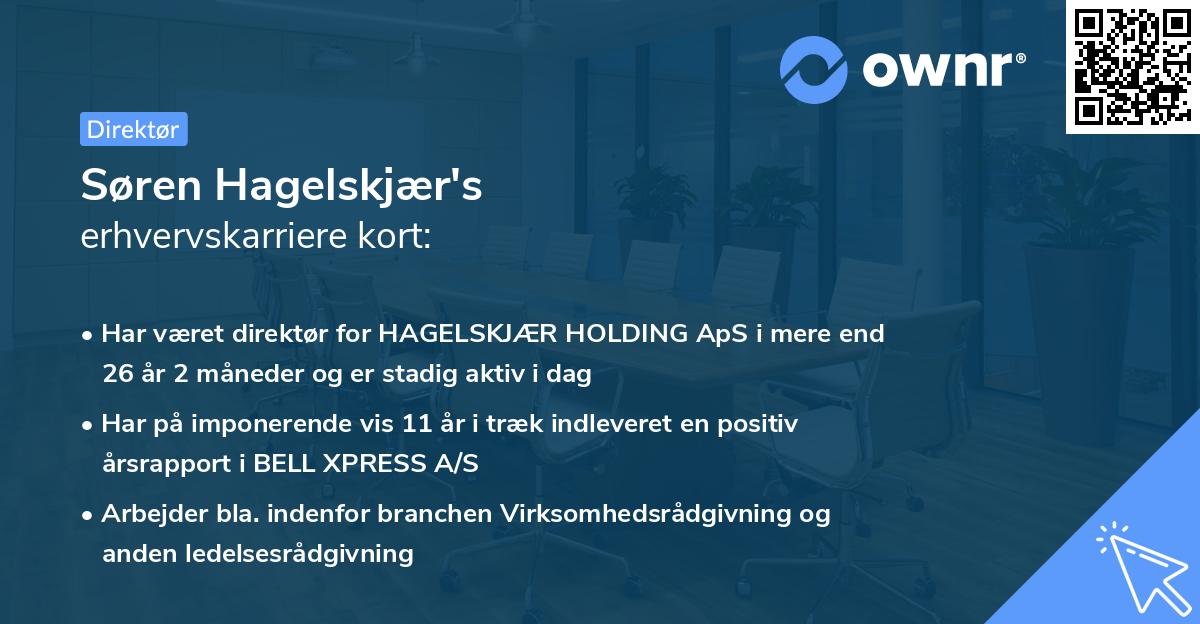 Søren Hagelskjær's erhvervskarriere kort