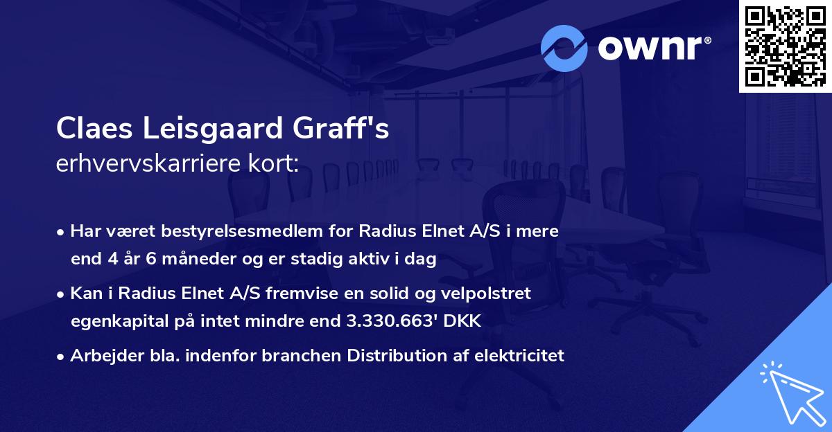 Claes Leisgaard Graff's erhvervskarriere kort